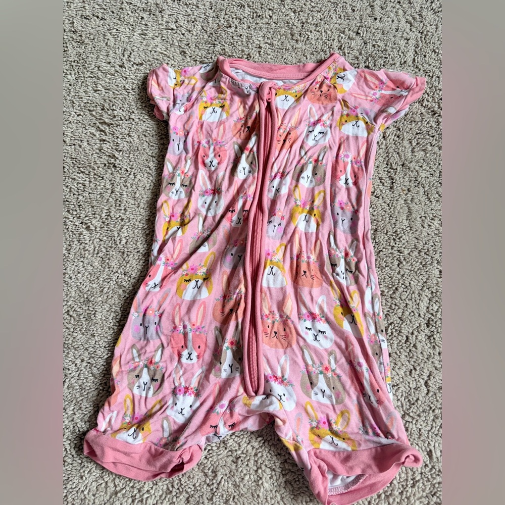 Little Sleepies Pink Bunny Pajama Set